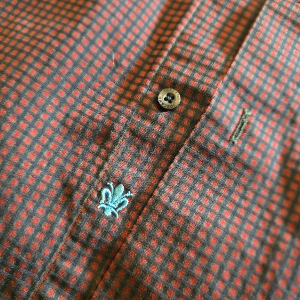Men's TOSCANO Button Up Dress Casual Shirt sz M